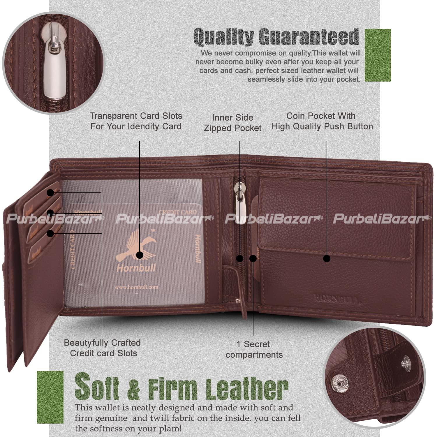 HORNBULL  Wallet for Men | Mens Leather Wallet with RFID Blocking